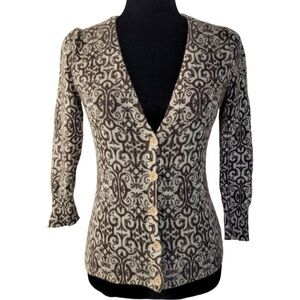 White + Warren woman’s 100% cashmere buttoned cardigan sweater size S